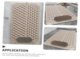 Non-Slip Bath Mat with Foot Scrubber 120 x 80 cm, Anti-Skid Suction Cups & Drain Holes, Waterproof V1107-CS-YSFHD12080