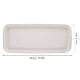 Indoor Plant Water Tray - 1-Piece Rectangular Plastic Drip Tray and Decorative Saucer for Flower V1192-AZ-W-22405