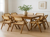 Levede 8X Foldable Rattan Dining Chairs CH1080-2-WAX4