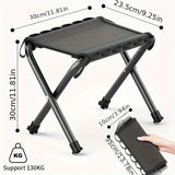 Folding Camping Stool with Hook 660g Lightweight Oxford Cloth Collapsible Seat for Fishing Picnic V1232-HWZDD002