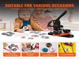 Button Maker Machine, 2.28 inch/58mm Pin Maker, Installation-Free Badge Punch Press Kit, Children V952-SLKXZJ58MM100NXJ1V0