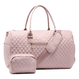 Travel Duffel Bag with Shoe Compartment Wet Pocket Sports Gym Overnight Bag - Pink V1308-DSZKI-2468-2
