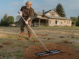 Updated Lawn Leveling Rake with Roller, 30" x 10" Stainless Steel Lawn Leveler with 83.9" Adjustable V952-CPPZPEKGLK104T4UG002V0