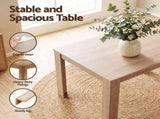 Artiss 3 Piece Dining Sets, 120cm Wooden Dining Table and 2 Upholstered Chairs Set, Space-Saving DSET-TAB120-BEN90-WD