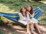 Portable Camping Hammock, Lightweight Fabric Hanging Bed for Backpacking, Beach, Patio, Backyard, V1189-LC-AMZ-00061