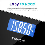 Etekcity Digital Body Weight Bathroom Scale, Black & Etekcity Smart Blood Pressure Monitor, White V398-EKEB9380H-BPM