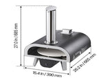 Outdoor Pizza Oven, 12 in Wood Fired Pizza Ovens, Pellet Pizza-Stove with Thermometer & Electric V952-BXPSLDNZWDJPCLPZU001V9