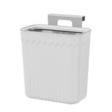 Hanging Trash Can Space Saving Stylish Plastic Small Waste Bin with Lid for Kitchen Bedroom Bathroom V1294-YM0901-3117240138111
