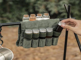 Camping Spice Kit - Portable Spice Bag with 9 Mini Spice Jars - Camping Set Travel Accessories - For V1188-MS101-01792-1