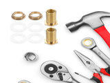 Worgeous Brass Bulkhead Fitting for Water Tank Easy Install Water Inlet Outlet Connector Golden 1/2 V1189-LWWAL-20260327-03456