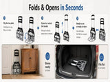 Folding Hand Truck, 1 Pack Portable Dolly Cart with Telescoping Handle, Lightweight Aluminum Alloy V1338-WAK0073