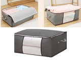 Clothes Storage Bags Fabric Foldable Blanket Storage Container Closet Organizer with Clear Window V1294-YM0901-3117250021311