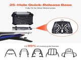 Motorcycle Top Case, Universal Aluminum Alloy Motorbike Tail Box with Leather Lining, 45L Waterproof V952-MTCJSDXHS45LZ7FXBV0