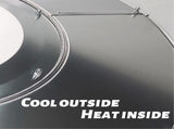 Patio Heater Reflector Plate, Outdoor Propane Heater Replacement Part - Top Dome, 3-Hole Mount, V1237-ZY-203-0393