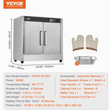 VEVOR Hot Box Food Warmer 4-Tier Concession Warming Cabinet with Water Tray V952-XXSPBWJ4CBTMEWPBXV3
