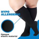 (3 Pairs) Wide Calf Unisex Compression Knee High 20-30Mmhg Calf Compression Sleeve V1370-AZ4-17713