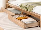 Artiss 2pcs Under Bed Storage with Wheels Rolling Wooden Drawers King Single & Queen WBED-F-DRAW-OAT-KSQ-WD-X2