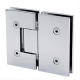 110cm Wall to Wall Frameless Shower Screen with Chrome Brackets and SS Hinges, Square Double Pull V63-855421