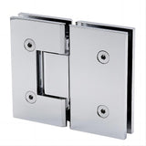 100cm Frameless Glass Bath Screen Wall Channel with Brass Hinges in Chrome Finish V63-852511