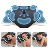 Dark grey Ergonomic Memory Foam Butterfly Neck Pillow, C-shaped/Dual Height Adjustable, with V1232-HDZ001