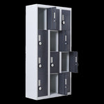 12-Door Locker for Office Gym Shed School Home Storage - 4-Digit Combination Lock V63-839041