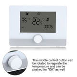 Programmable Thermostat Temperature Controller for Wall hung Boiler Heating System Black V1294-YM0722-JY02500-02