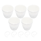 5PCS Self Watering Plant Pots PP PET Decorative Small Flower Pot Planter with Clear Base Cotton Rope V1294-YM0901-3111240306511