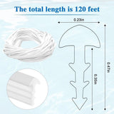 120'ft Pool Liner Lock for In-Ground and Above Ground Pools, Roll Swimming Pool Liner Bead Lock V1369-AZ3-W-11428