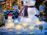 5-Piece Solar Snowflake Garden Lights Waterproof LED for Christmas and Winter Decoration V1188-MS-710-185