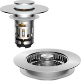 Upgraded 3 in 1 Bathroom and Kitchen Sink Drain Strainer V1258-DP02-C-833