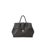Size L Black Elegant Women's Leather Briefcase Tote Vintage Style Large Capacity Commuter Handbag V888-ELOSUNG27564