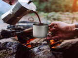 Cup Titanium Cup Outdoor Portable Mug Camping Picnic Water Cup With Foldable Handle 300ml / 400ml / V1369-AZ3-W-15892