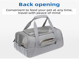 Grey Foldable Pet Carrier Bag with Breathable Mesh Windows, Removable Fleece Pad & Shoulder Strap V888-ELOSUNG55551