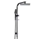 10'' Rain Shower Head Set Handheld Square High Pressure Black SHOWER-B2-SQ-10-BK