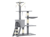 CARLA HOME 134cm Cat Tree for Indoor Cats with Hammock, Plush Perch & Sisal Scratching Posts for V178-36378