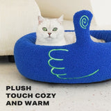 Pet Calming Bed Warm Soft Plush Round Cat Dog Nest Comfy Sleeping Gesture Bed V488-Z1B00124
