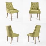 French Provincial Dining Chair Oak Leg AMOUR GREEN V274-FT-FC8443-GN1