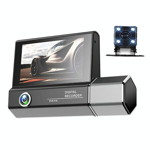 1080P Hd Multi-Language Driving Recorder With 3 Lenses PRL-77673060DBT