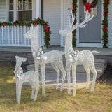 Christabelle Christmas Reindeer Display Set 3 Indoor Outdoor Decorations Acrylic Beads Cool Whi 112_MHA600