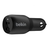 Belkin BoostCharge 36W Dual USB-C Car Charger - Black , Safe & Optimized, V1202-V2-MPA-CC-36WBLK
