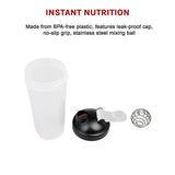 10x 700ml Protein Shaker Bottles Gym Supplement Blender Mixer Shake Cups V63-824231