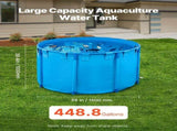 Canvas Fish Pond, 1700 L Capacity Above Ground Fish Pond, Foldable PVC Koi Tank, Round Goldfish Tank V952-DSYCLS15MZJ1IJQEO001V0