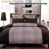 Big Sleep Leopard Chocolate Quilt Cover Set Single V442-HIN-QUILTCS-LEOPARD-CHOCOLATE-SB