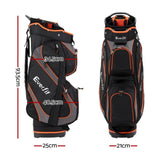 Everfit 14 Ways Dividers Golf Bag Stand Insulated Carry Bag Zippered Rain Cover GOLF-A-BAG-14D