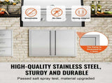BBQ Access Door, 787x609 mm Double Outdoor Kitchen Door, Stainless Steel Flush Mount Door, Wall V952-SMABSCJMYS31WSG92V0