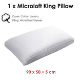 Jason Microloft Cotton Cover King Pillow 90 x 50 5cm V442-WAM-PILLOW-COTTONCOVER-WHITE-KI