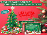 Advent Calendar Christmas Tree Building Toy Set with Warm light,24 Days Countdown Calendar V1192-AZ-W-3875