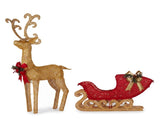 Christabelle 1.62m Reindeer Sleigh Christmas Light Up Display Warm White LED Outdoor Indoor Xma 112_MHA714