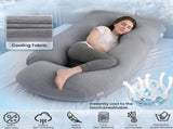 CARLA HOME U Shaped Pregnancy Pillow for Full Body Support Grey - Polyester - Full Body Pillow LSB-36502