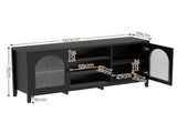 Artiss Buffet Sideboard Shelves Double Doors - Black FURNI-G-SID-01-BK-AB